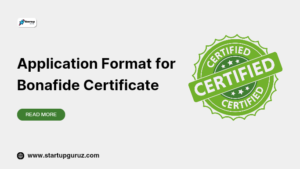 Application Format for Bonafide Certificate